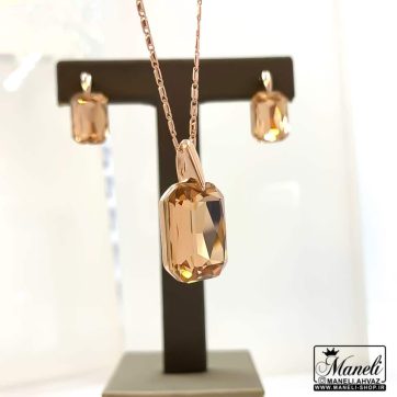 نیم ست سواروفسکی رزگلد کلیو 14011001