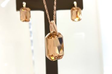 نیم ست سواروفسکی رزگلد کلیو 14011001