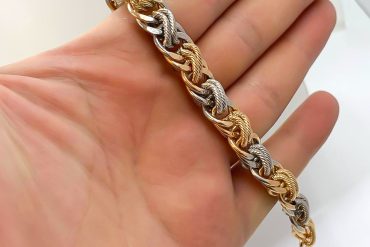 دستبند طرح طلا ژوپینگ طنابی