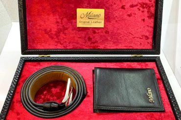 ست کیف و کمربند چرم گاوی