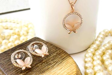 نیم ست پروانه رزگلد