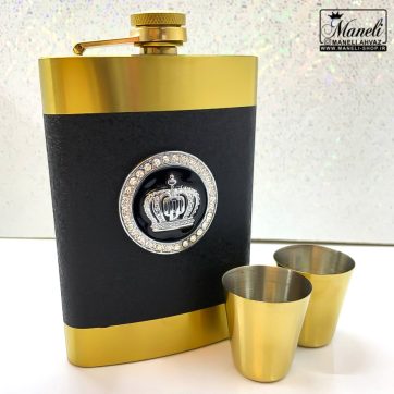 ست بطری و شات طلایی مشکی هدیه ای