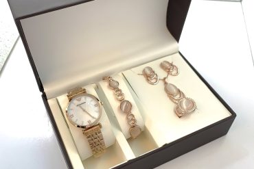 ست رزگلد ساعت و زیورآلات زنانه