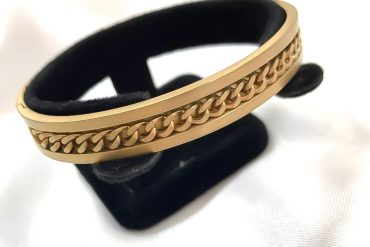 دستبند النگویی مردانه رزگلد