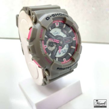 ساعت جی شاک طوسی صورتی