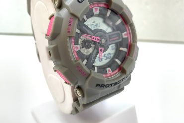 ساعت جی شاک طوسی صورتی