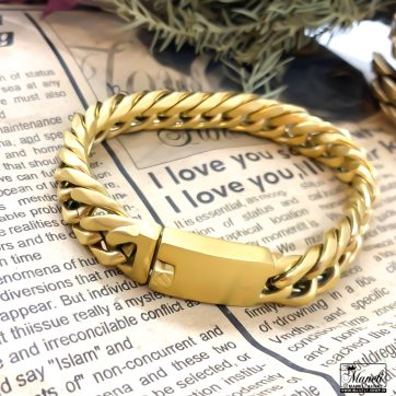 دستبند کارتیری پهن مردانه