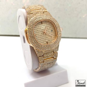 ساعت فول نگین رزگلد