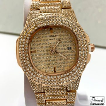 ساعت تمام نگین رزگلد