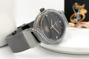 خرید ساعت الگانس بند حصیری زنانه مشکی