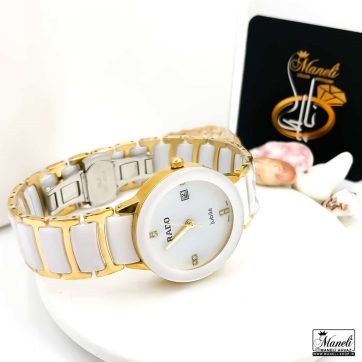 ساعت رادو سرامیکی سفید طلائی زنانه