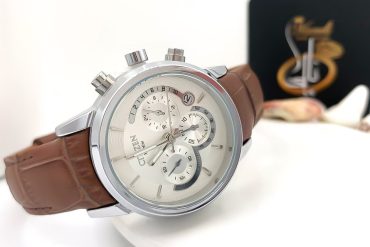 ساعت زنانه بندچرمی سیتیزن | بند قهوه ای