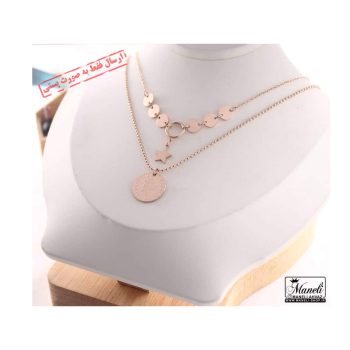 گردنبند دو ردیفه الیزابت رزگلد