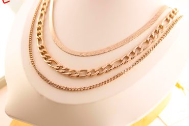 گردنبند سه ردیفه بدون پلاک | کارتیر 14020211