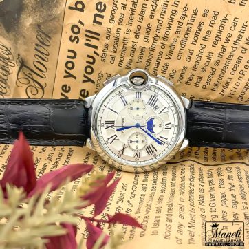 ساعت کارتیر 3 موتور مردانه بندچرم