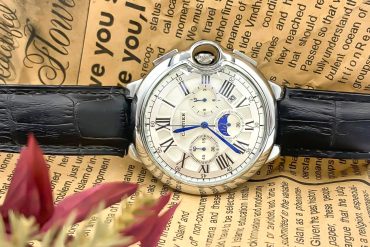 ساعت کارتیر 3 موتور مردانه بندچرم