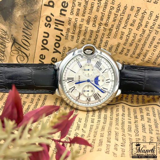 ساعت کارتیر 3 موتور مردانه بندچرم