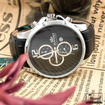 خرید ساعت الگانس مردانه | بندچرم مشکی