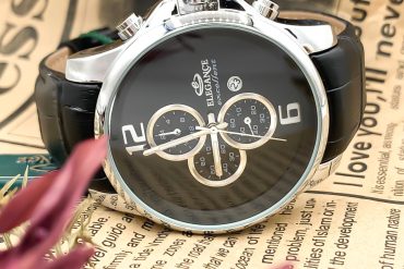 خرید ساعت الگانس مردانه | بندچرم مشکی