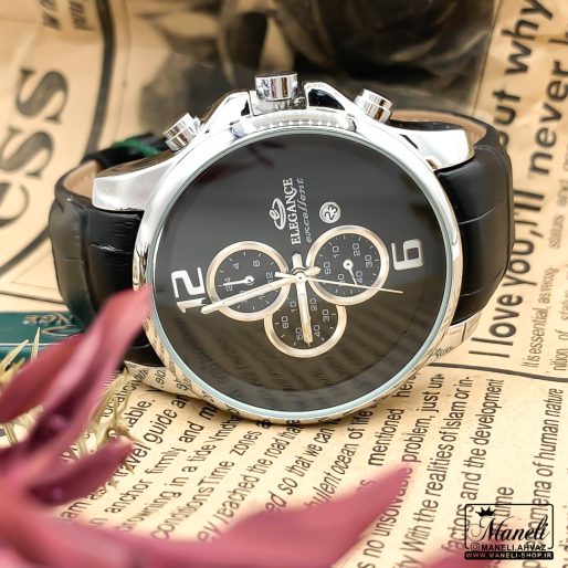 خرید ساعت الگانس مردانه | بندچرم مشکی