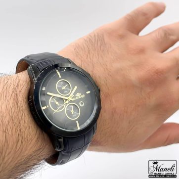 خرید ساعت بندچرمی الگانس مردانه | مشکی 14020219