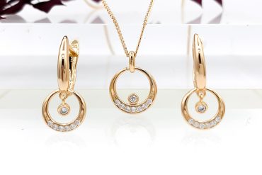 ست گردنبند و گوشواره ظریف ژوپینگ