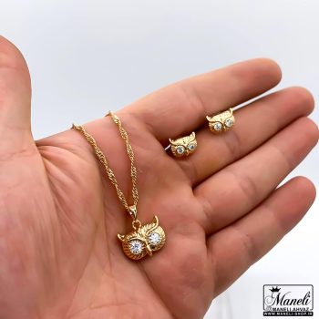 خرید گوشواره و گردنبند جغد نیمست
