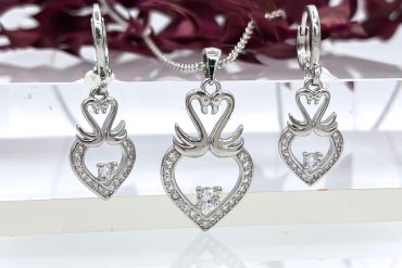 نیم ست مرغابی نقره ای | رنگ ثابت