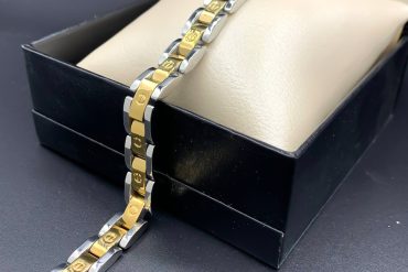 دستبند مردانه دو رنگ