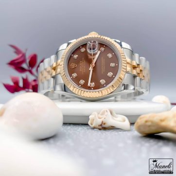 ساعت رولکس صفحه قهوه ای مردانه