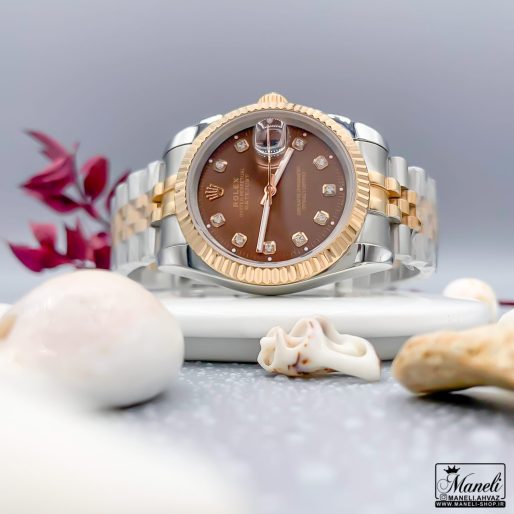 ساعت رولکس صفحه قهوه ای مردانه