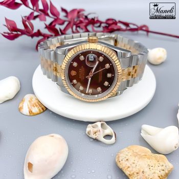 ساعت رولکس صفحه قهوه ای مردانه 14020302