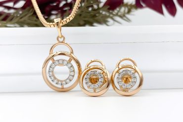 نیم ست ظریف نگین دار ژوپینگ