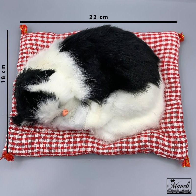 عروسک گربه خوابیده 20 سانتی