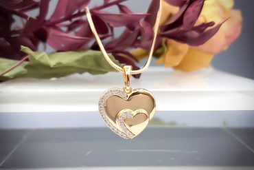 خرید گردنبند قلب طلایی ژوپینگ اصل