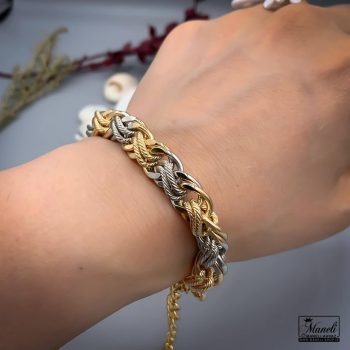 دستبند طرح طلا دو رنگ ژوپینگ