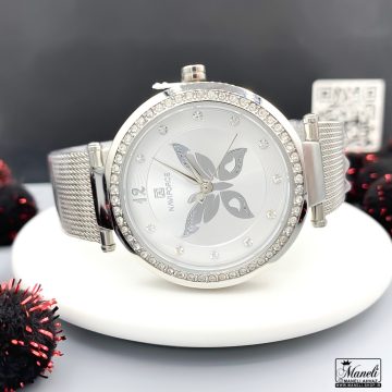 ساعت زنانه ناوی فورس اصل: زیبایی پروانه با بند استیل حصیری 14020416 - Image 5