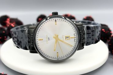 ساعت زنانه سیتیزن با بند و قاب مشکی و صفحه سفید