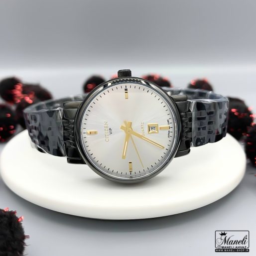 ساعت زنانه سیتیزن با بند و قاب مشکی و صفحه سفید