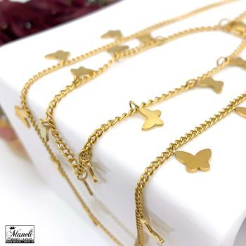 ست دستبند و گردنبند پروانه