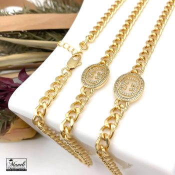 ست دستبند و گردنبند کارتیر با پلاک طرح گوچی: استیل رنگ ثابت برای استایلی لوکس 14020420 - Image 3