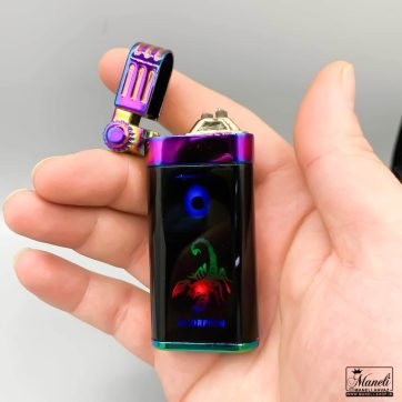 فندک شارژی لمسی لایتر با نمایشگر طرح عقرب (شوکری)