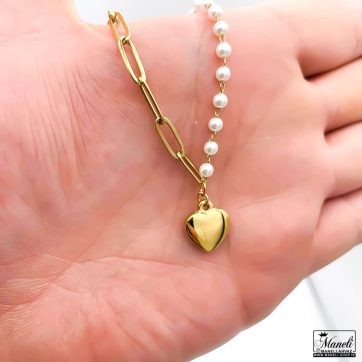 گردنبند مرواریدی استیل رنگ ثابت