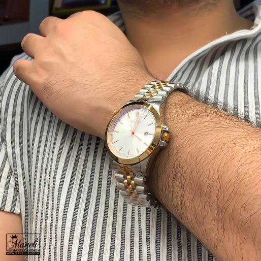 ساعت سیتیزن مردانه دورنگ سیلور رزگلد مشابه رولکس