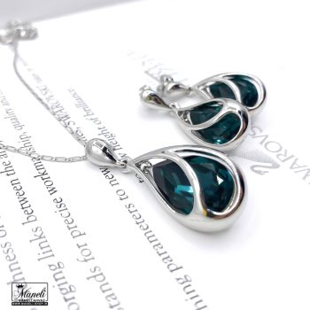 نیم ست نگین سواروسکی کلاسیک کلیو - شیکی و زیبایی در یک نیم ست خاص 14020615 - Image 4