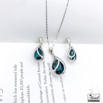 نیم ست نگین سواروسکی کلاسیک برند کلیو