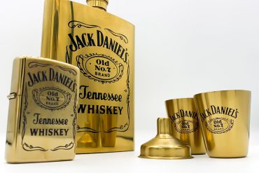 ست هیپ فلاسک با طرح جک دنیلز + فندک بنزینی