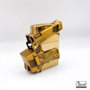 فندک گازی طرح تفنگ با رنگ طلایی