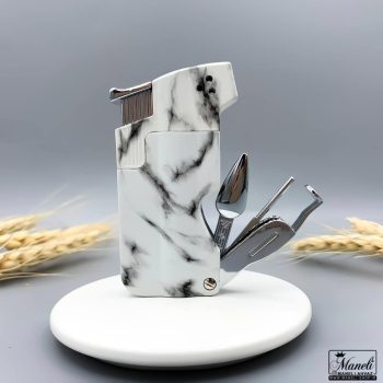 فندک پیپ ابزاردار سفید گازی