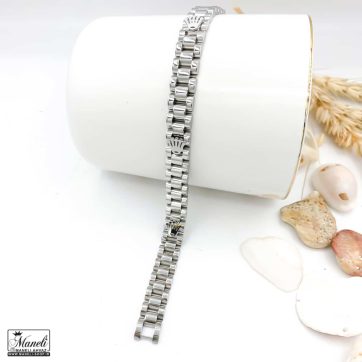 قیمت دستبند مردانه رولکس سیلور از جنس استیل